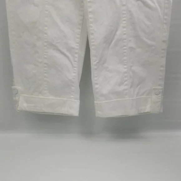 Gitano White Rolled Cuff Capri Size 12 CLEAN! - Picture 2 of 11